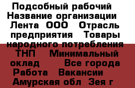 Подсобный рабочий › Название организации ­ Лента, ООО › Отрасль предприятия ­ Товары народного потребления (ТНП) › Минимальный оклад ­ 1 - Все города Работа » Вакансии   . Амурская обл.,Зея г.